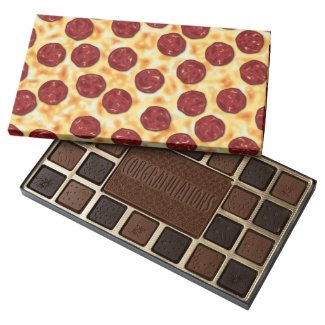 Pepperoni Pizza Pattern 45 Piece Box Of Chocolates