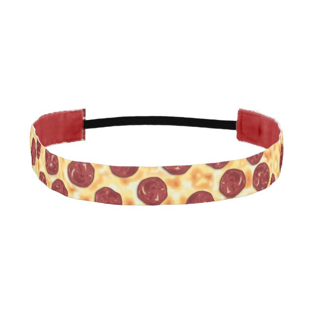 Pepperoni Pizza Pattern Athletic Headband (Front)