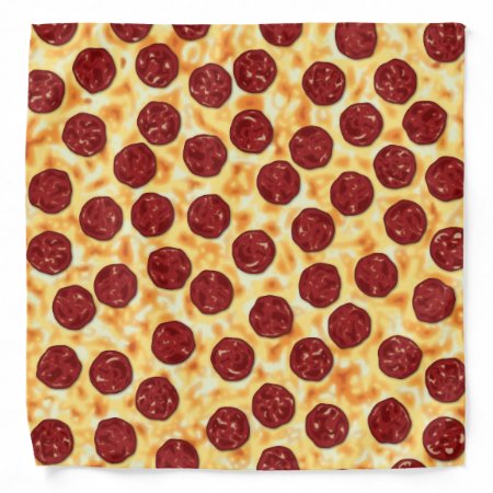Pepperoni Pizza Pattern Bandana