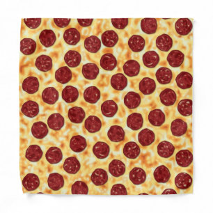 Pepperoni Pizza Pattern Bandana