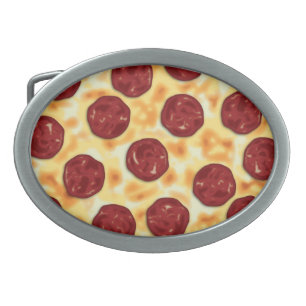 Pepperoni Pizza Pattern Belt Buckle