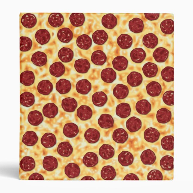 Pepperoni Pizza Pattern Binder (Front)