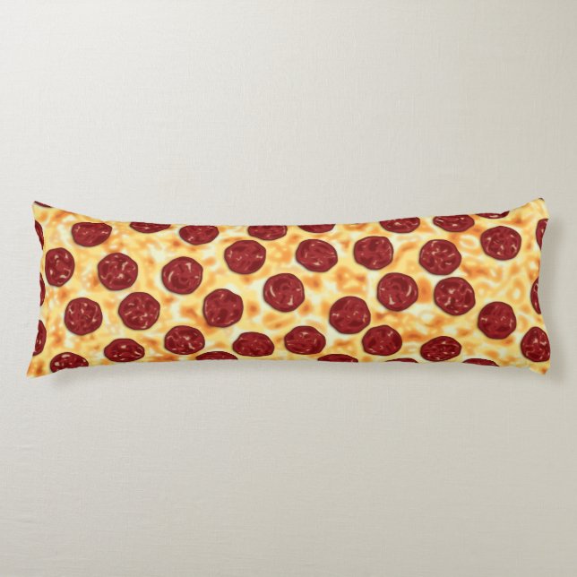 Pepperoni Pizza Pattern Body Pillow (Front)