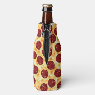Pepperoni Pizza Pattern Bottle Cooler