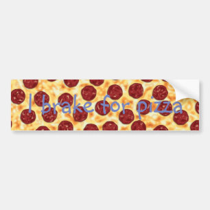 Pepperoni Pizza Pattern Bumper Sticker