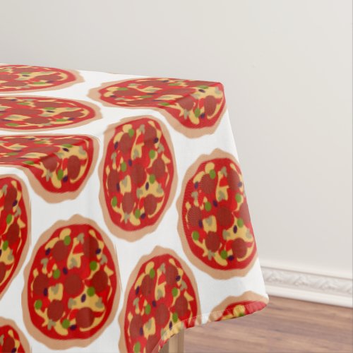 Pepperoni pizza pattern dinner party tablecloth