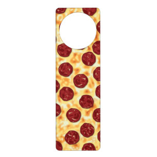 Pepperoni Pizza Pattern Door Hanger
