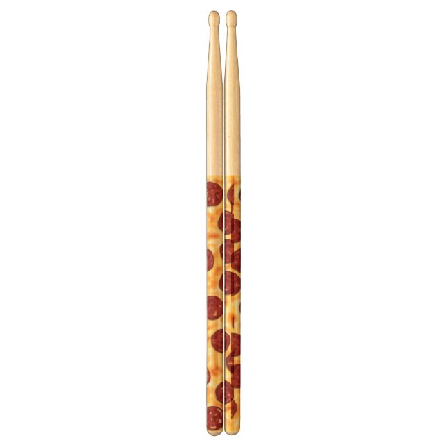 Pepperoni Pizza Pattern Drumsticks (Front)