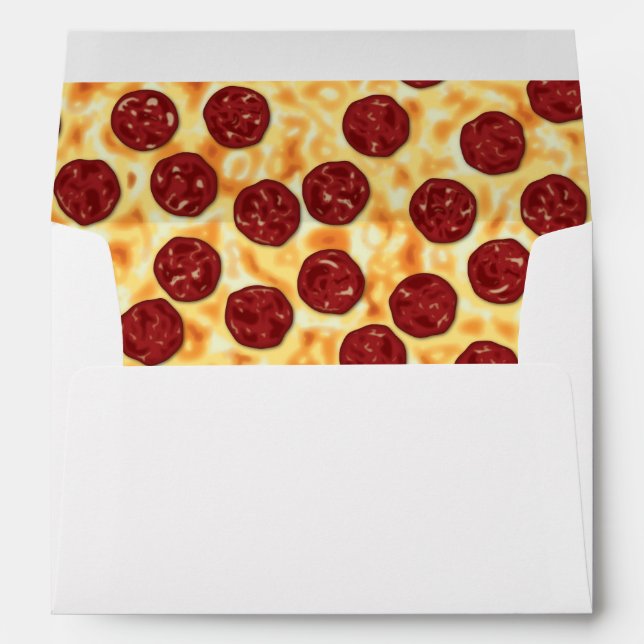 Pepperoni Pizza Pattern Envelope (Back (Bottom))