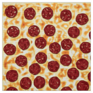 Pepperoni Pizza Pattern Fabric