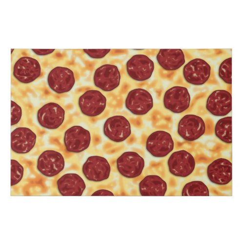 Pepperoni Pizza Pattern Faux Canvas Print