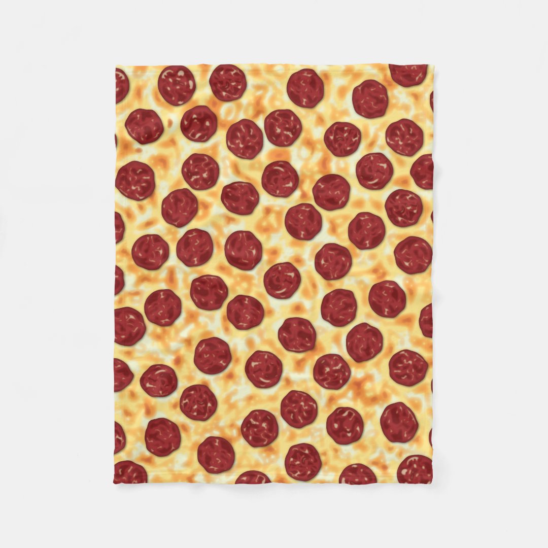 Pepperoni Pizza Pattern Fleece Blanket Zazzle