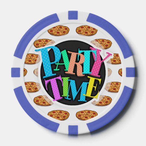 Pepperoni Pizza Pattern Italian Food Poker Chips