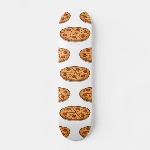 Pepperoni Pizza Pattern Italian Food Skateboard Deck
