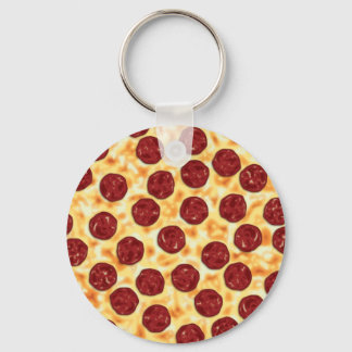 Pepperoni Pizza Pattern Keychain