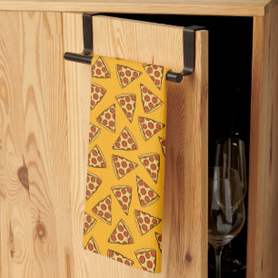 Pepperoni Pizza Pattern Kitchen Towel