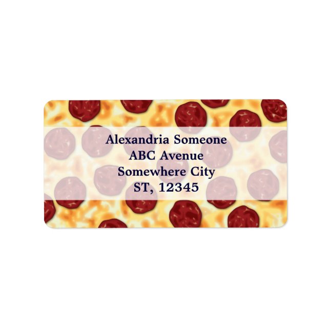 Pepperoni Pizza Pattern Label (Front)