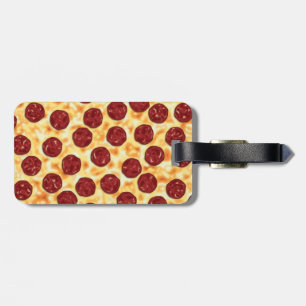 Pepperoni Pizza Pattern Luggage Tag