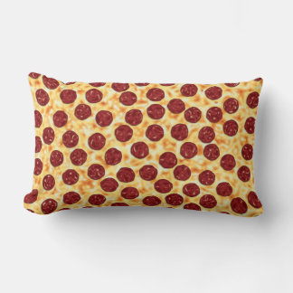 Pepperoni Pizza Pattern Lumbar Pillow