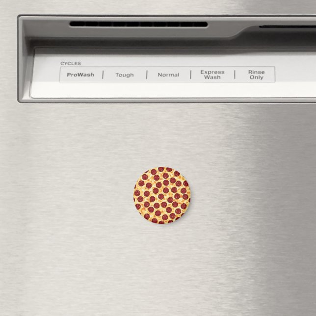 Pepperoni Pizza Pattern Magnet (In Situ (Dishwasher))