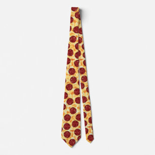 Pepperoni Pizza Pattern Neck Tie