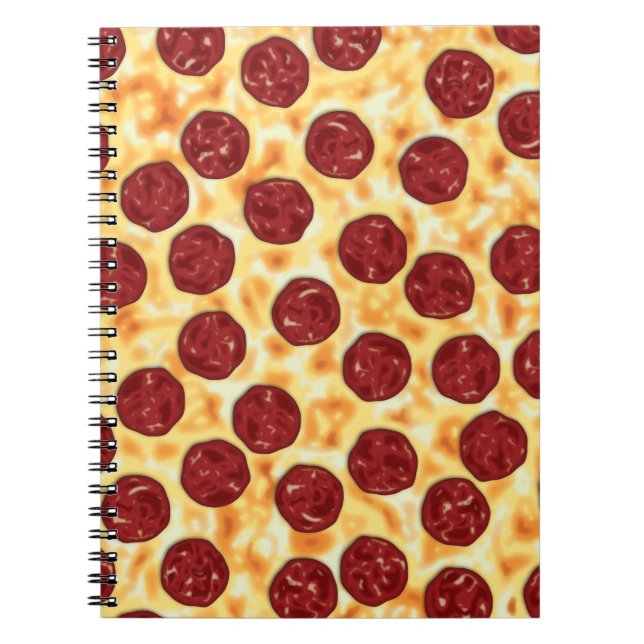 Pepperoni Pizza Pattern Notebook (Front)