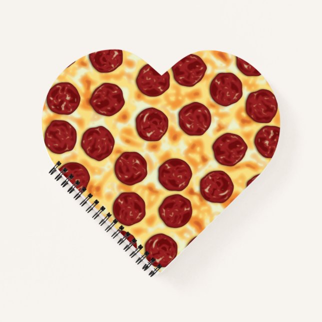 Pepperoni Pizza Pattern Notebook (Front)