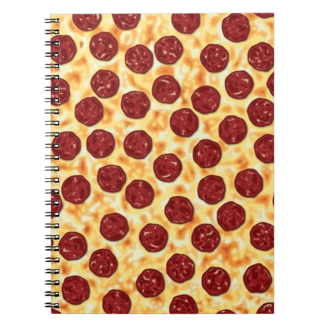 Pepperoni Pizza Pattern Notebook (Front)