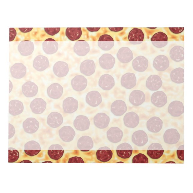 Pepperoni Pizza Pattern Notepad (Front)