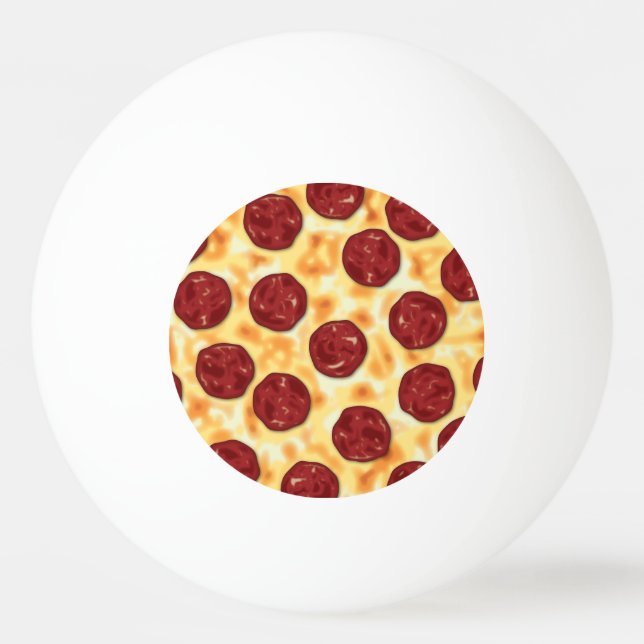 Pepperoni Pizza Pattern Ping Pong Ball (Front)
