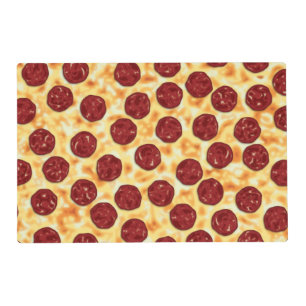 Pepperoni Pizza Pattern Placemat