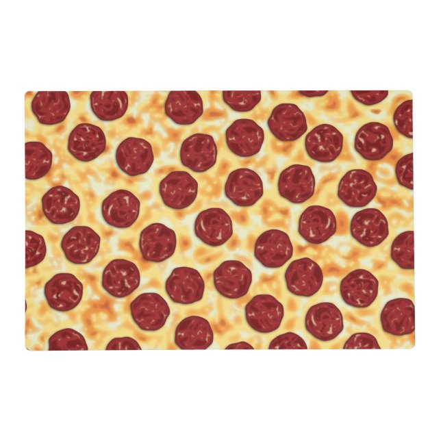 Pepperoni Pizza Pattern Placemat (Front)