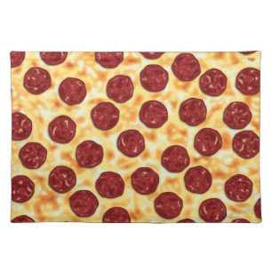 Pepperoni Pizza Pattern Placemat