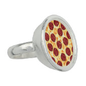Pepperoni Pizza Pattern Ring (Side)