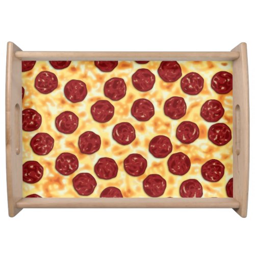 Pepperoni Pizza Pattern Serving Tray