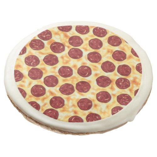 Pepperoni Pizza Pattern Sugar Cookie
