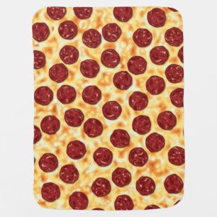 Pepperoni Pizza Pattern Swaddle Blanket