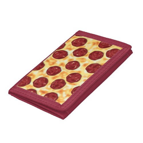 Pepperoni Pizza Pattern Trifold Wallet