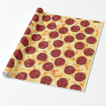 Pepperoni Pizza Pattern Wrapping Paper