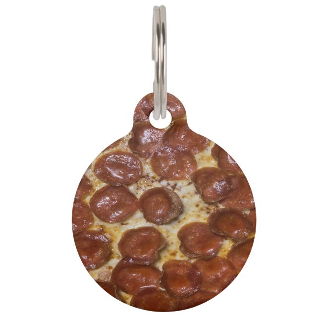 Pepperoni Pizza Pet ID Tag (Front)