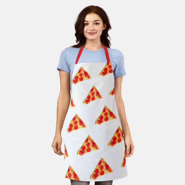 Pepperoni Pizza Pie Delicious All-Over Print Apron (Worn)