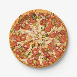 Pepperoni Pizza   Pizza Party Birthday   Paper Plates