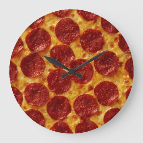 PEPPERONI PIZZA PLUS 3     LARGE CLOCK