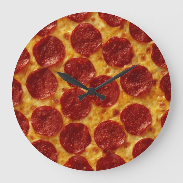 PEPPERONI PIZZA PLUS 3     LARGE CLOCK (Front)