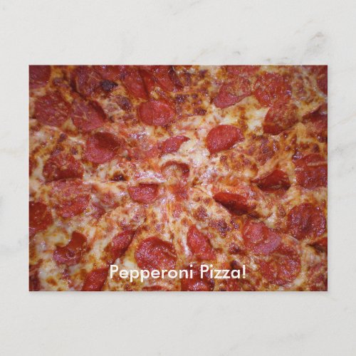 Pepperoni Pizza Postcard