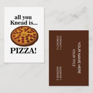 Pepperoni Pizza Restaurant Business Card