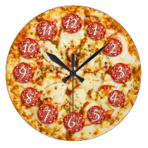 Pepperoni Pizza Round Kitchen or Restaurant Large Clock Pepperoni Pizza Round Kitchen or Restaurant Large Clock