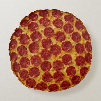 Pepperoni Pizza Round Pillow