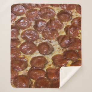 Pepperoni Pizza Sherpa Blanket