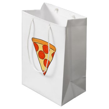 Pepperoni Pizza Slice Classic New York Style Pizza Medium Gift Bag by FoodGallery at Zazzle